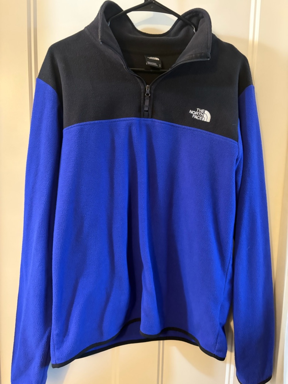 The North Face Black and Blue Half-Zip Fleece Jacket